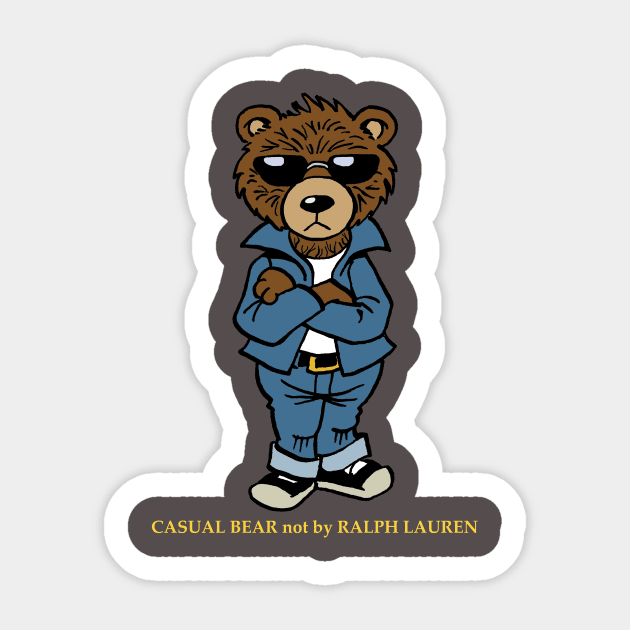 Casual Bear Sticker by Vick Debergh